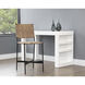 Omari 43 inch Suede Light Tan Leather Counter Stool